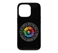 Custodia per iPhone 13 Pro Be Careful Who You Hate Rainbow Sunflower Gay LGBT Pride