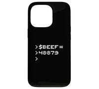 Custodia per iPhone 13 Pro BEEF 8-Bit Hex Code Nerd Pixel Terminal Retro