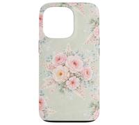 Custodia per iPhone 13 Pro Begonie Provinciali Vintage Paese Francese Salvia Morbida