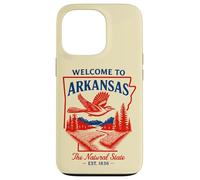 Custodia per iPhone 13 Pro Benvenuti in Arkansas Design Vintage per Amanti della Natura