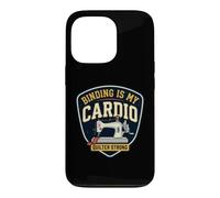 Custodia per iPhone 13 Pro Binding Is My Cardio Funny Quilting macchina da cucire Quilter