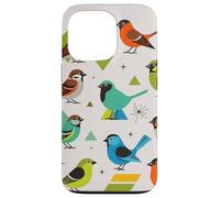 Custodia per iPhone 13 Pro Bird Art Mid Century Midcentury Retro Atomic Age Space