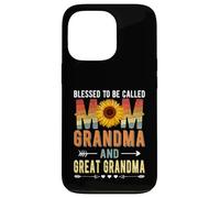 Custodia per iPhone 13 Pro Blessed To Be Called Mom Grandma Great Grandma Mother's Day