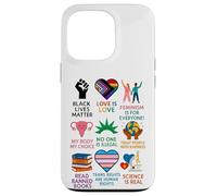 Custodia per iPhone 13 Pro BLM Human Rights Feminism Trans Science Books LGBTQ Kindness