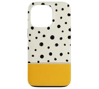 Custodia per iPhone 13 Pro Boho astratto giallo senape nero a pois color block art