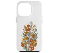 Custodia per iPhone 13 Pro Boho Floral Flute Instrument Musician