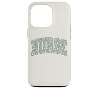 Custodia per iPhone 13 Pro Boho Floral Nurse Retro Flower Healthcare Worker Nursing