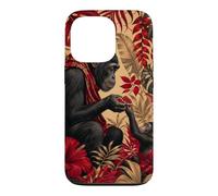 Custodia per iPhone 13 Pro Bonobo Condivisione Frutta Sotto Le Foglie