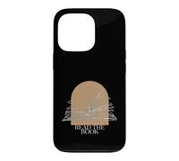 Custodia per iPhone 13 Pro Bookworm Read The Book Boho Arch Line Art Illustration