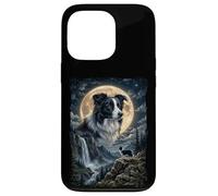 Custodia per iPhone 13 Pro Border Collie con Luna - cani