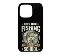 Custodia per iPhone 13 Pro Born To Go Fishing Forced To Go To School Pescatore