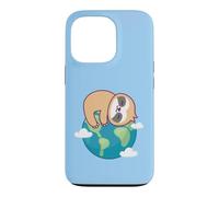 Custodia per iPhone 13 Pro Bradipo Madre Terra Giornata Divertente Per Gli Amanti Dell'ambiente Pianeta