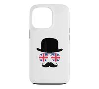 Custodia per iPhone 13 Pro British Gentleman - Cappello a bombetta, motivo: aviatori Union Jack