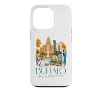 Custodia per iPhone 13 Pro Buffalo, skyline di New York, souvenir della città dei buoni vicini