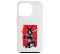 Custodia per iPhone 13 Pro Bunny Anime Girl Samurai Stile Giapponese Guerriero Grafica