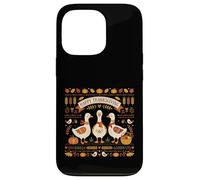 Custodia per iPhone 13 Pro Buon Ringraziamento Oche autunno raccolto Goose fan