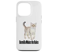 Custodia per iPhone 13 Pro Burmilla Cat rende le regole divertente Pet Design
