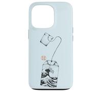 Custodia per iPhone 13 Pro Bustina di tè Great Wave Estetica giapponese