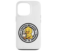 Custodia per iPhone 13 Pro Caffè perché omicidio è sbagliato anatra ironia e sarcasmo anatra