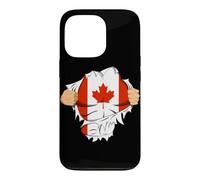 Custodia per iPhone 13 Pro Canadian Superhero Canada Flag Patriot Gift