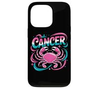 Custodia per iPhone 13 Pro Cancro Segno zodiacale Granchio Rosa Astrologia Vibes