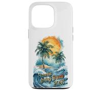 Custodia per iPhone 13 Pro Cancun Spring Break 2026 Palma e onde ad acquerello