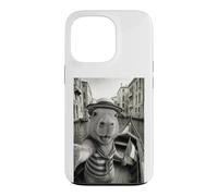 Custodia per iPhone 13 Pro Capybara Selfie Italia Venezia Divertente Gondola Viaggio