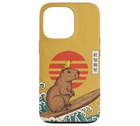 Custodia per iPhone 13 Pro Capybara Surf Giapponese Grande Onda Kanagawa Ukiyo-e