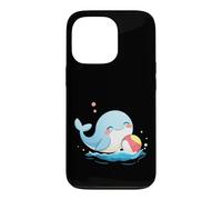 Custodia per iPhone 13 Pro Carino balena Kawaii che gioca a palla da spiaggia divertimento oceano