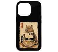 Custodia per iPhone 13 Pro Carino Capybara Ramen giapponese Kanji Edo Pittura