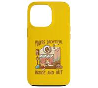 Custodia per iPhone 13 Pro Carino Corgi Coffee Store Brewtiful dentro e fuori