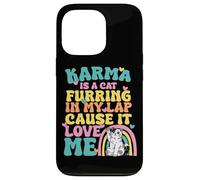 Custodia per iPhone 13 Pro Carino Karma è un gatto furring nel mio giro perché mi ama