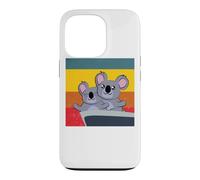 Custodia per iPhone 13 Pro carino koala in posa innamorata San Valentino