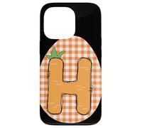 Custodia per iPhone 13 Pro Carota Pasqua Lettera H Monogramma Primavera Grafica