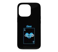 Custodia per iPhone 13 Pro Carta d'amore perso di colore blu Grafica blu