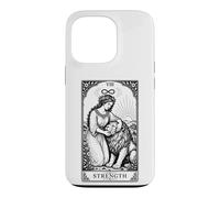 Custodia per iPhone 13 Pro Carta dei Tarocchi Vintage Zodiaco Leone Strega Celeste Astrologia