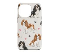 Custodia per iPhone 13 Pro Cartamodello per cani Cavalier King Charles Spaniel