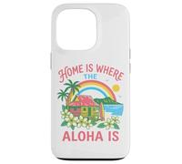 Custodia per iPhone 13 Pro Casa è dove l'Aloha è Hawaiian Beach Surf Paradise Art