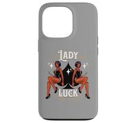 Custodia per iPhone 13 Pro Casinò vintage retrò Rockabilly Devil Girl Lady Lucky Spade