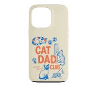 Custodia per iPhone 13 Pro Cat Dad Club Funny Cat Lover Father's Day
