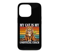 Custodia per iPhone 13 Pro Cat Pickleball Il mio gatto è il mio allenatore non ufficiale