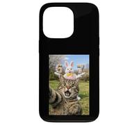 Custodia per iPhone 13 Pro Cat Selfie Six Seven Easter Day Bunny 67 Meme Rabbit Kids