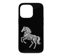 Custodia per iPhone 13 Pro Cavallo Steampunk Vintage Meccanico Ingranaggio Retro Orologio Art