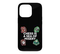 Custodia per iPhone 13 Pro Chess Is A Sea Of Misery Funny Board Gamer