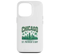 Custodia per iPhone 13 Pro Chicago, St Patricks, giorno, verde, orizzonte, parata, disegno