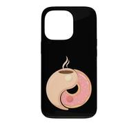 Custodia per iPhone 13 Pro Ciambella al caffè divertente equilibrio colazione