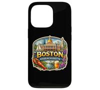 Custodia per iPhone 13 Pro Cimeli statali per visitatori della città souvenir di Boston, Massachusetts
