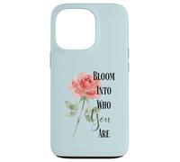 Custodia per iPhone 13 Pro Citazione di Bloom Into You Rose