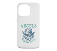 Custodia per iPhone 13 Pro Citazione protettiva spirituale degli angeli che guardano sopra di noi