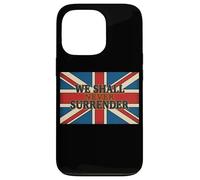 Custodia per iPhone 13 Pro Citazione Union Jack We Shall Never Surrender Churchill